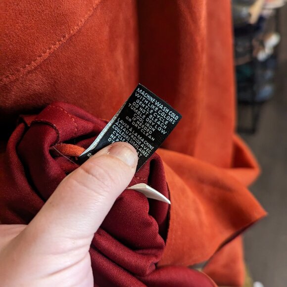 Premise Faux Suede Coat Red Pepper Sz XL - Picture 7 of 7